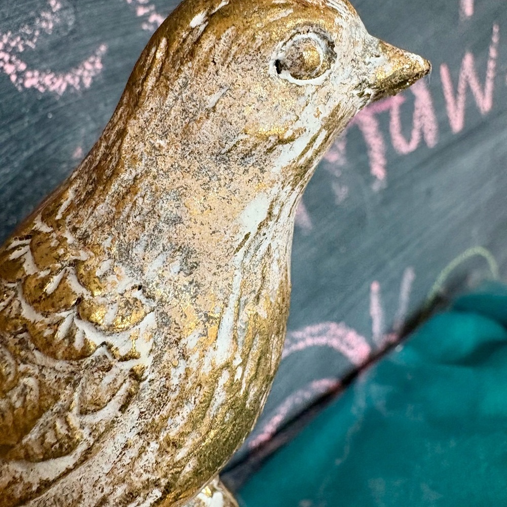 Decorative Gold Bird Figurine